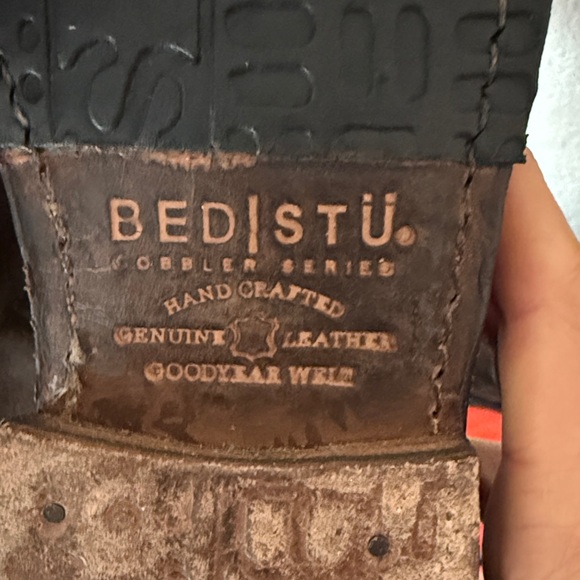 Bed-Stu Brown Leather Knee-High Leather Boots Manchester Size 6.5 - Picture 2 of 16